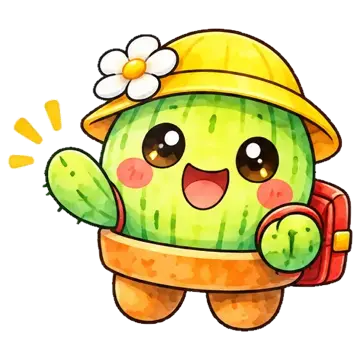 サボテンのキャラクター「サボサボ」が手をふっている